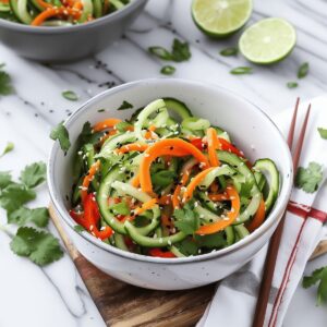 Zesty Asian Cucumber Sesame Salad Recipe