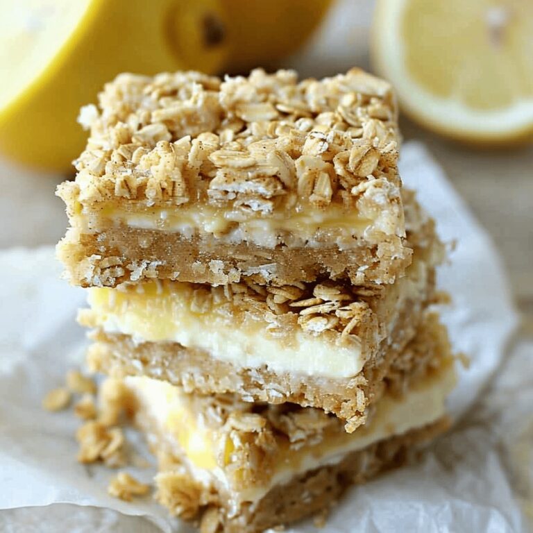 Zesty Oatmeal Lemon Creme Bars Recipe