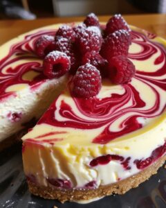 Lemon Raspberry Swirl Cheesecake Recipe