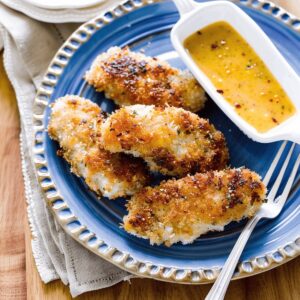Crispy Coconut Chicken with Spicy Honey Orange Sauce Recipe