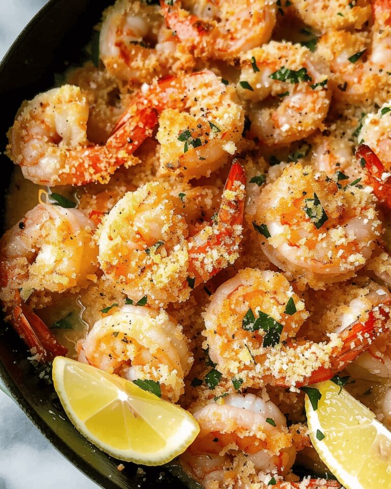 Golden Baked Shrimp Scampi Recipe