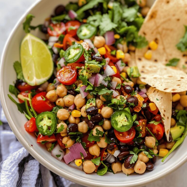 Zesty Southwest Chickpea and Black Bean Salad Recipe