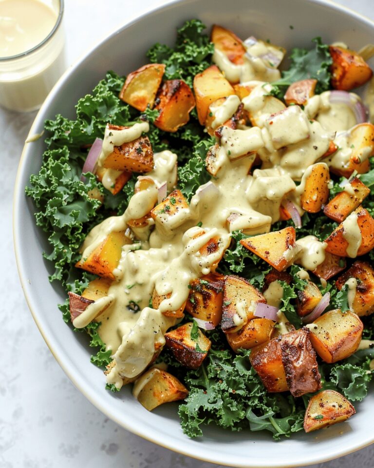 Spicy Potato Kale Bowls with Mustard Tahini Dressing Recipe