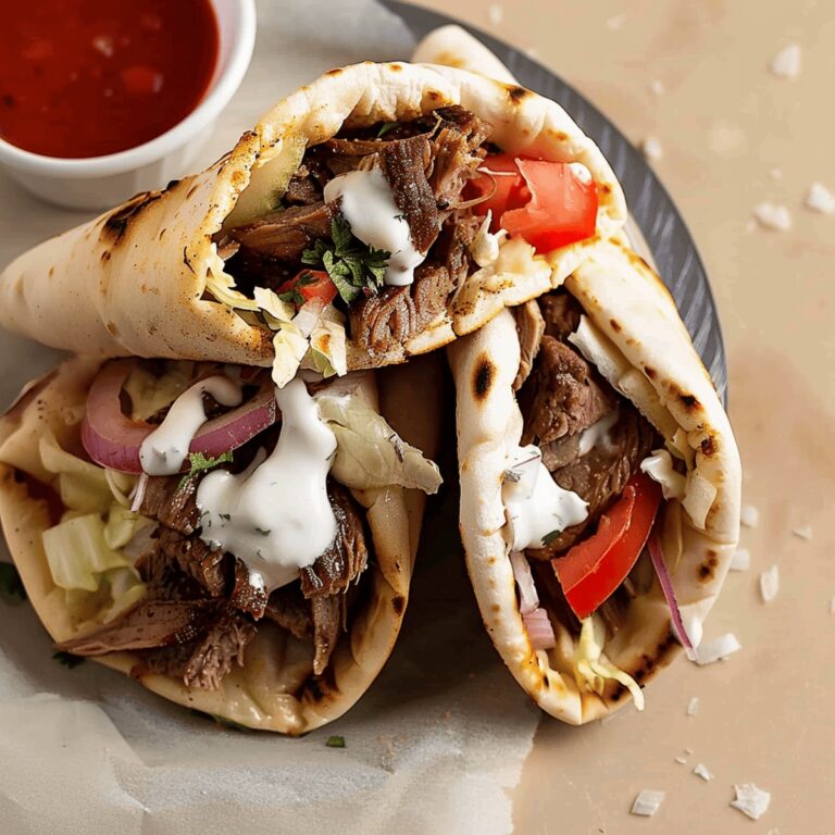 Mouthwatering Beef Gyro in Pita Bread Recipe
