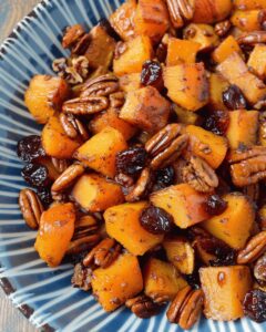Rustic Roasted Butternut Squash with Cranberries and Pecans Recipe