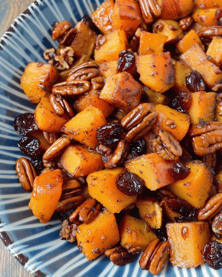 Rustic Roasted Butternut Squash with Cranberries and Pecans Recipe