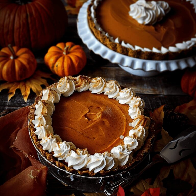 Irresistible Pumpkin Cheese Pie with Gingersnap Crust Recipe