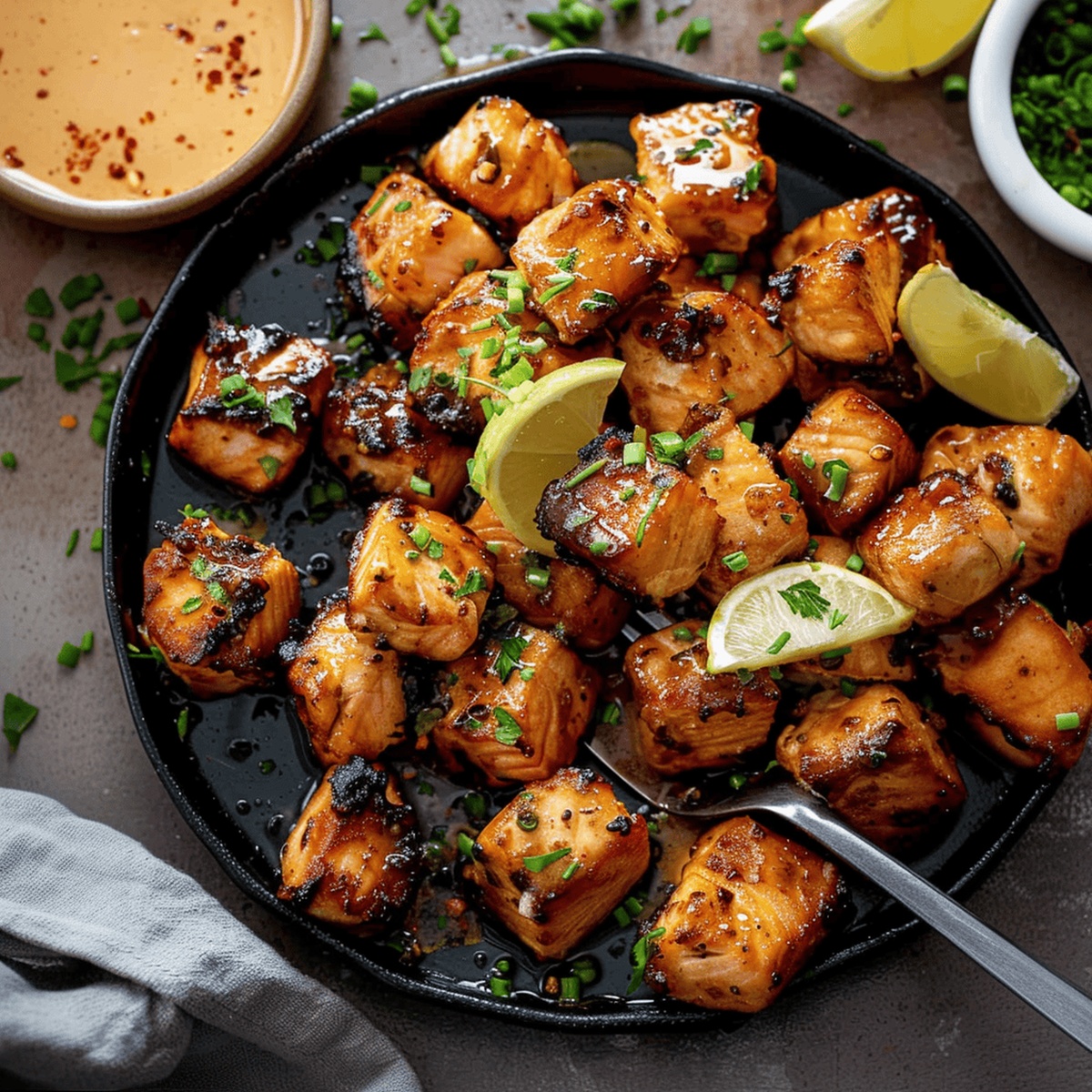 Crispy Air Fryer Bang Bang Salmon Bites Recipe