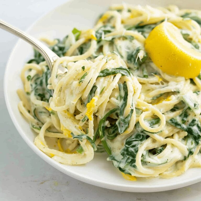 Creamy Lemon Ricotta Pasta & Spinach Recipe