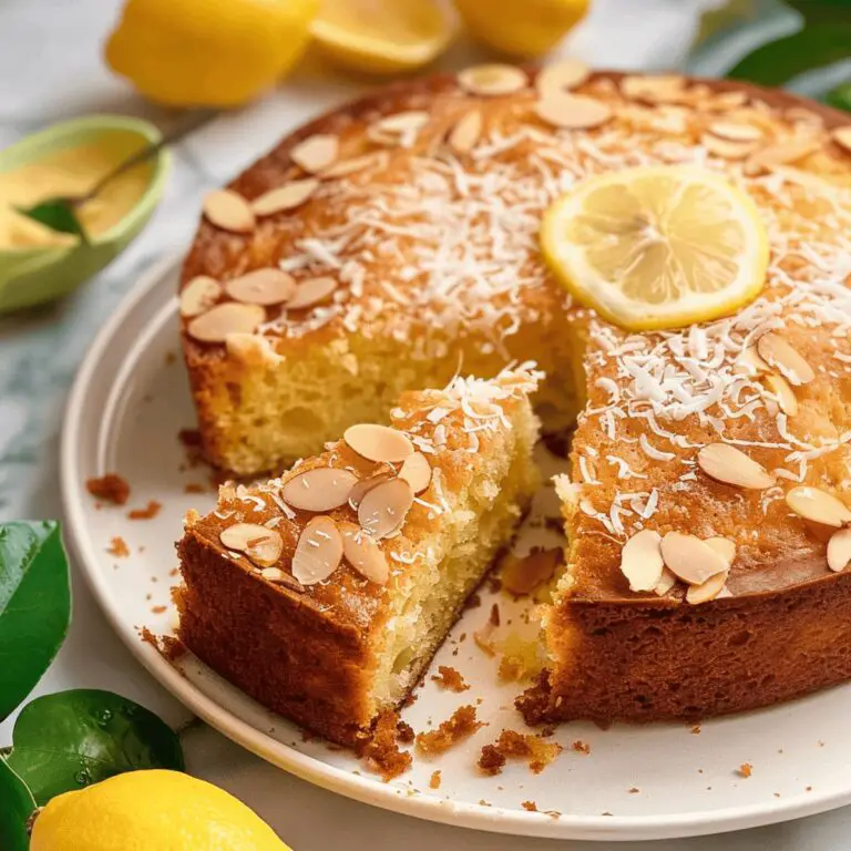 Heavenly Lemon Coconut Almond Cake Recipe