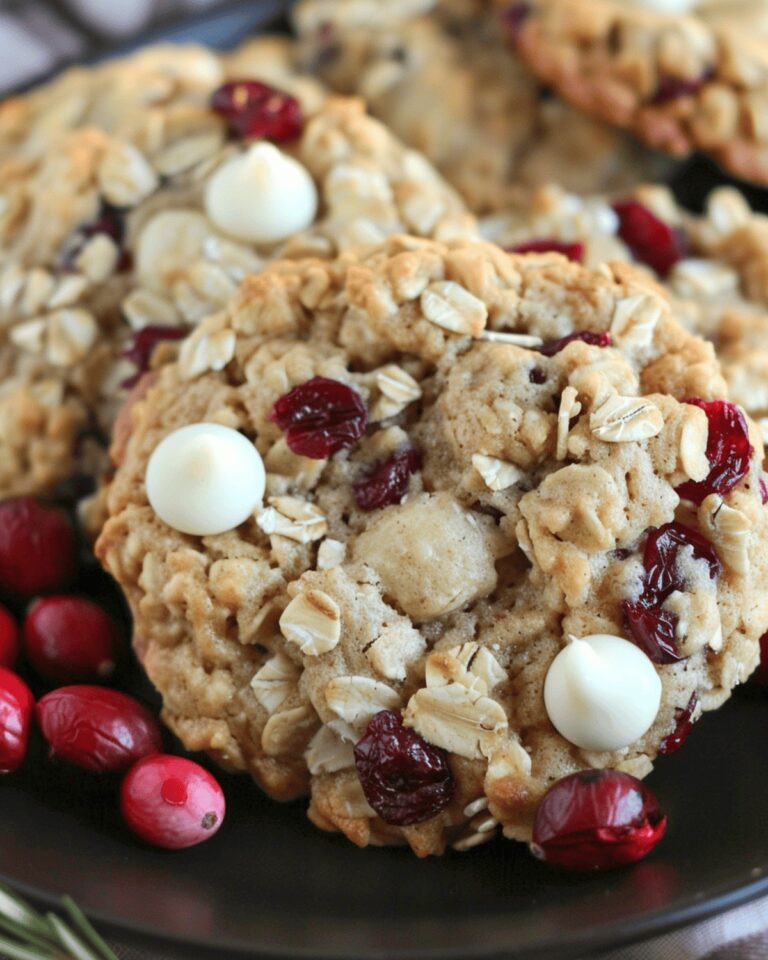 Irresistible White Chocolate Oatmeal Cranberry Cookies Recipe