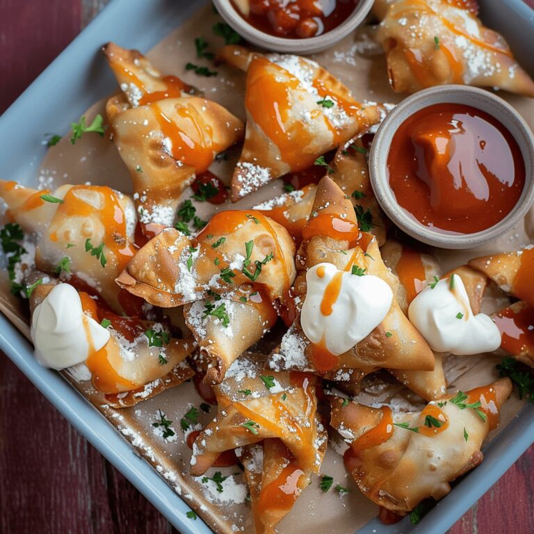 Crispy Air Fryer Buffalo Chicken Wontons Recipe