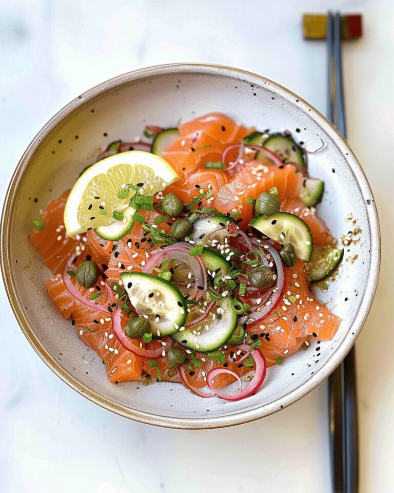 Vibrant Miso Soy Salmon Sashimi Bowl Recipe