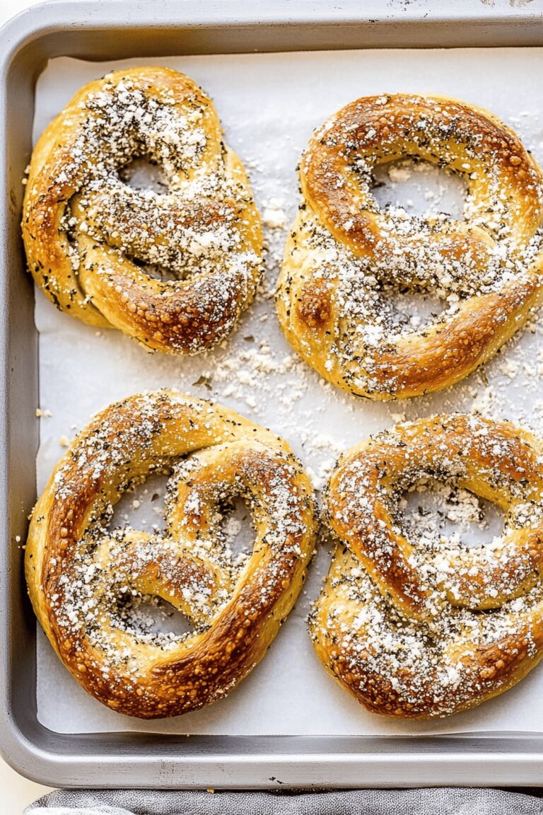 Garlic Parmesan Soft Pretzels Recipe