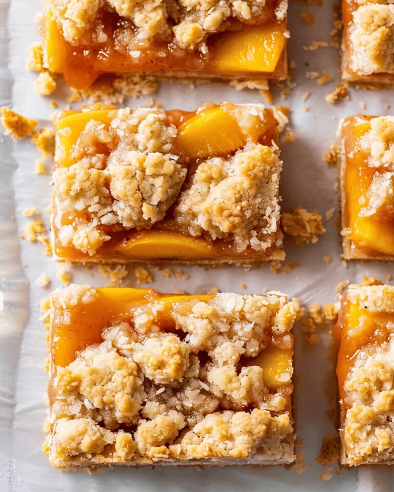 Gluten Free Peach Crumble Bars Recipe