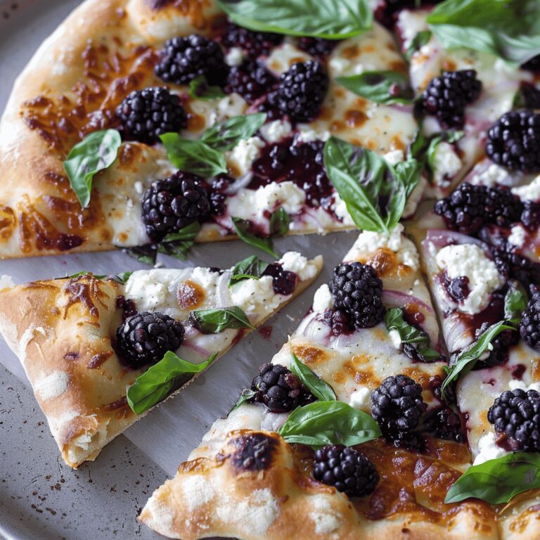 Gourmet Blackberry, Basil, and Ricotta Pizza Recipe