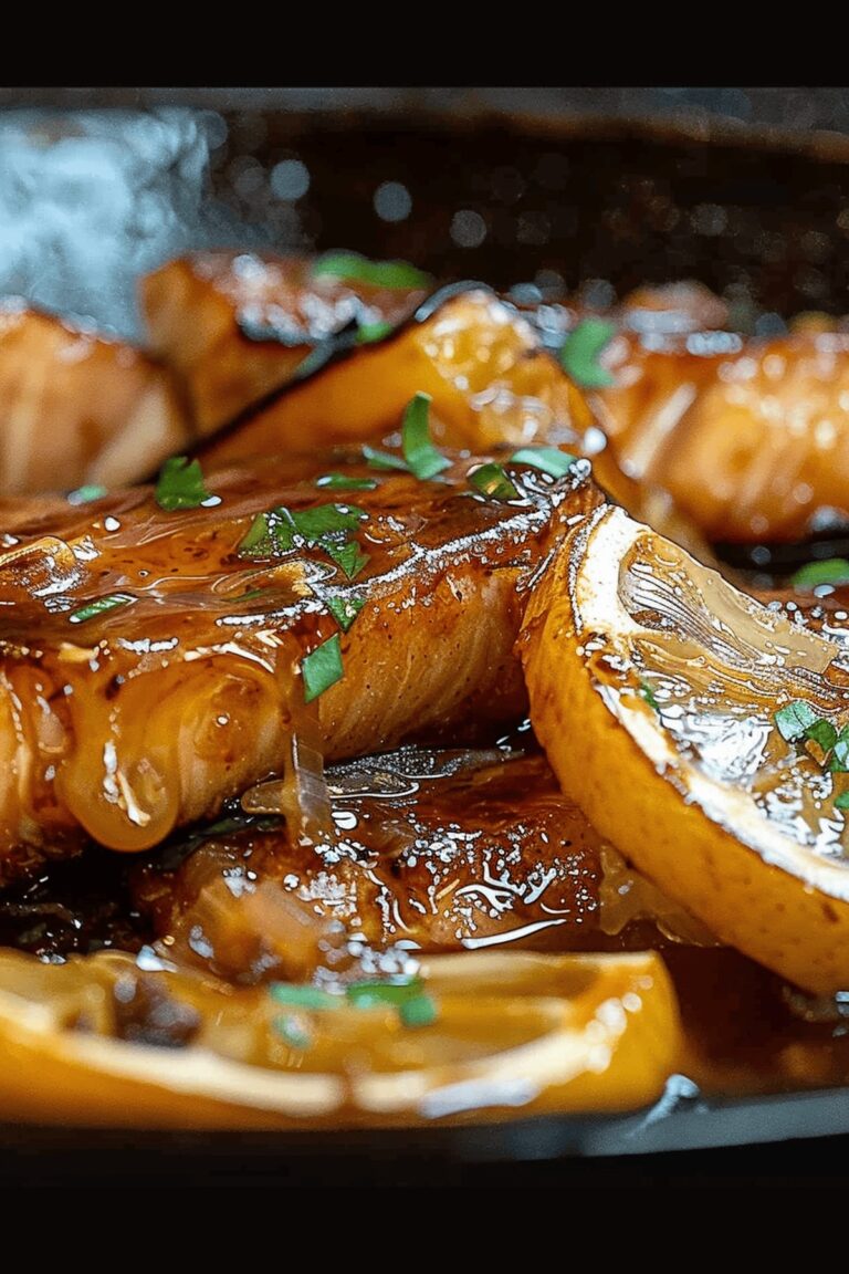 Succulent Bourbon Peach Roasted Salmon Recipe