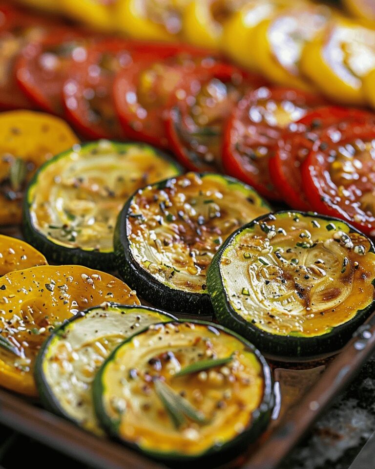 Roasted Garlic Parmesan Zucchini, Squash, and Tomatoes Recipe