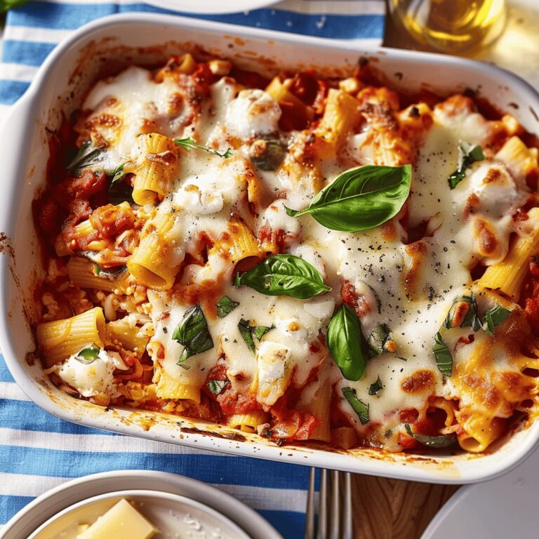 Creamy Summer Vegetable Baked Ziti Recipe