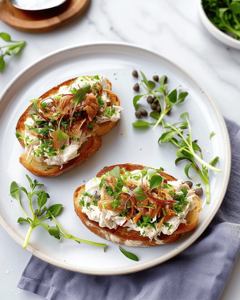 Vibrant Chicken Salad Tartine Toasts Recipe