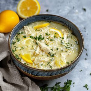 Creamy Greek Lemon Chicken Soup Recipe