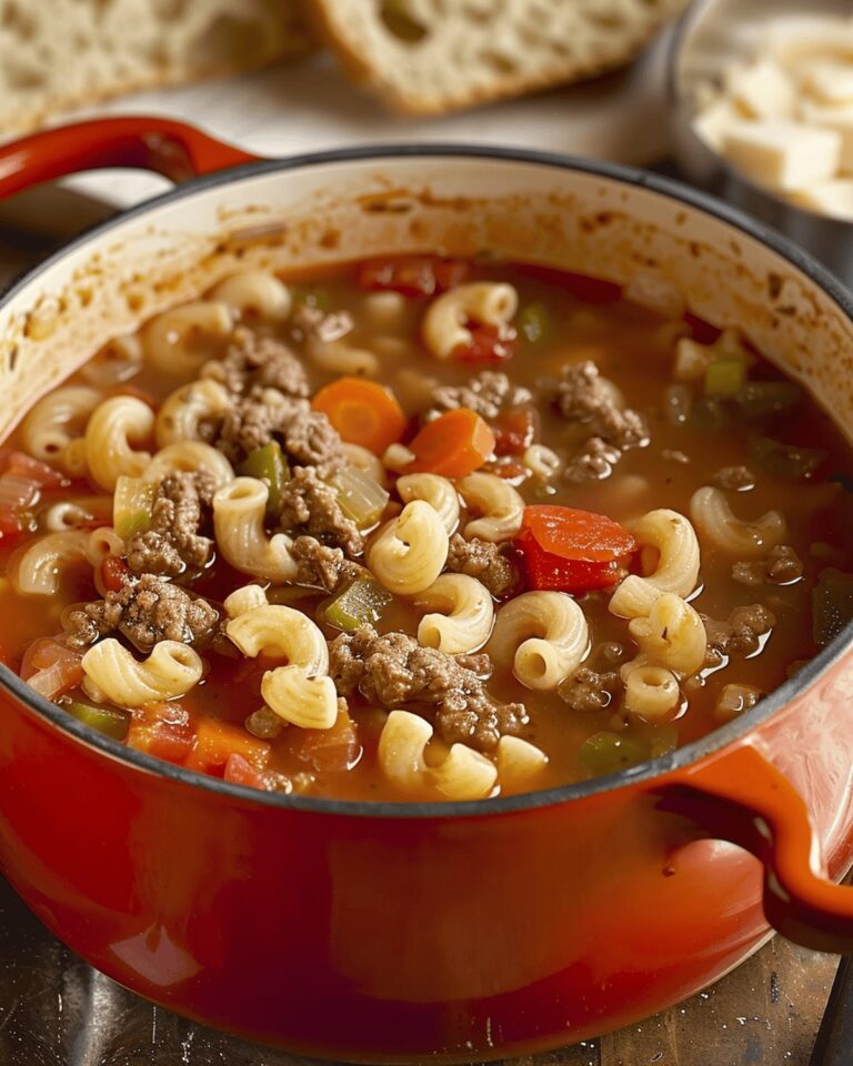 Hearty Beef and Macaroni Soup Recipe