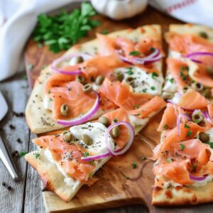 Creamy Salmon Pizza Recipe