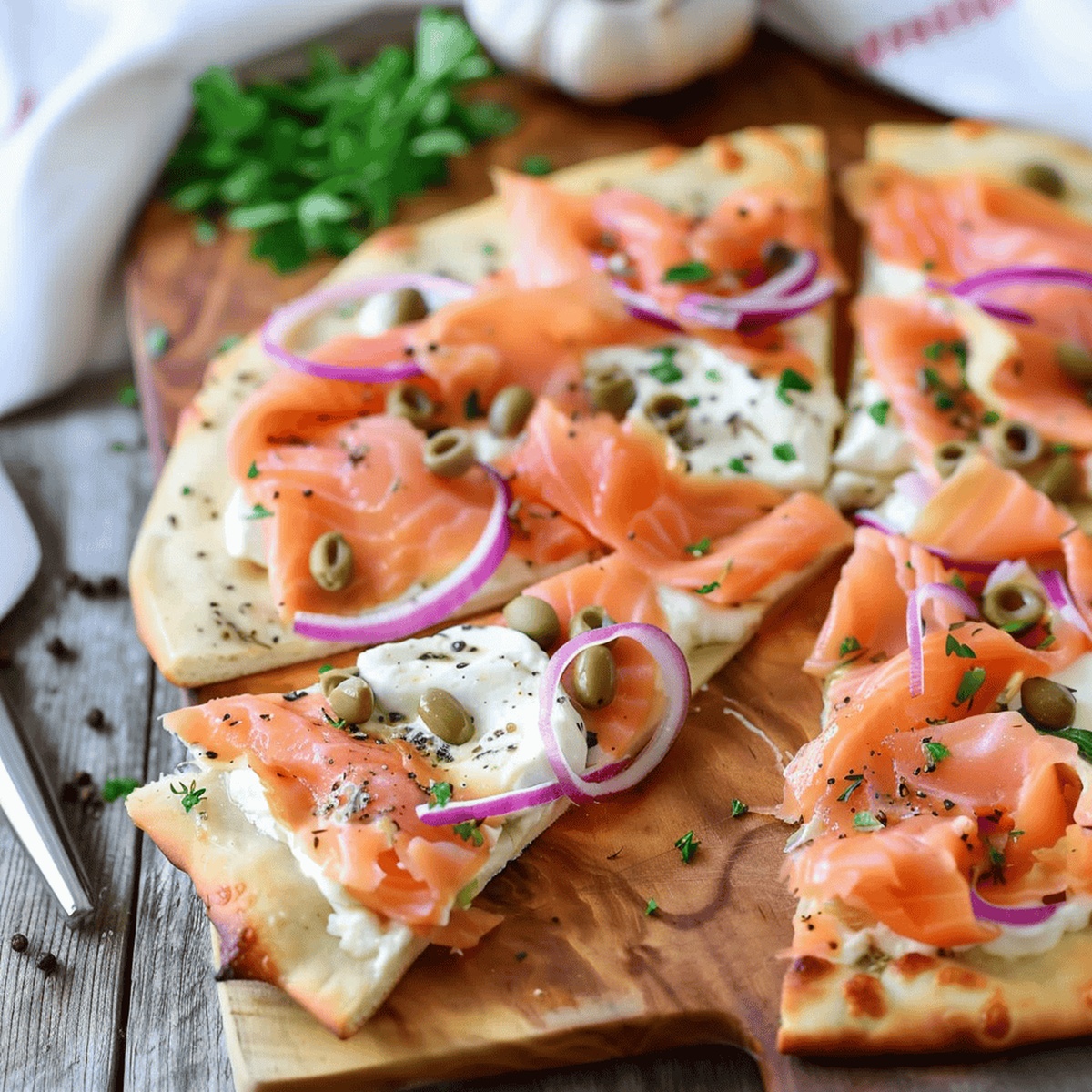 Creamy Salmon Pizza Recipe