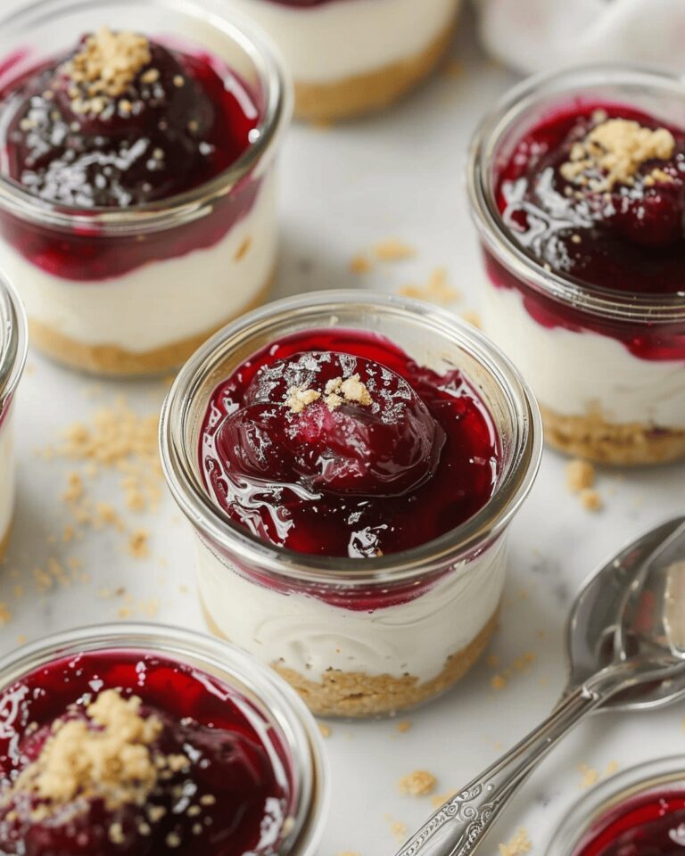 No-Bake Cherry Cheesecake Jars Recipe