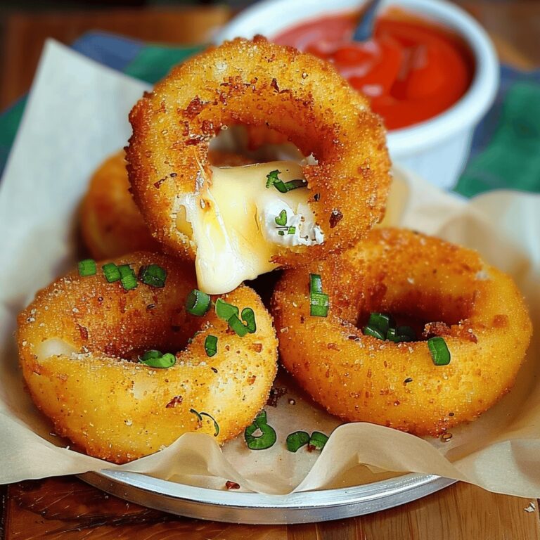 Crispy Mozzarella Stick Onion Rings Recipe