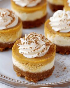 Mini Pumpkin Pie Cheesecakes Recipe