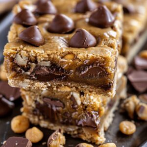 Decadent Peanut Butter Cup Gooey Cookie Bars Recipe