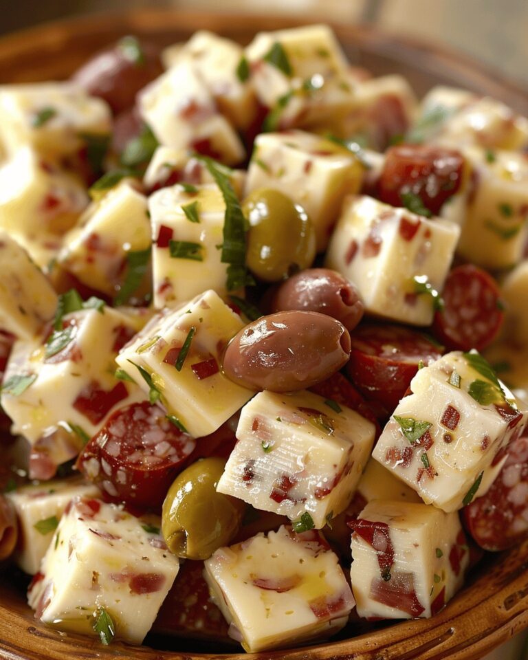 Irresistible Cheese Delight with Salami & Olives Recipe