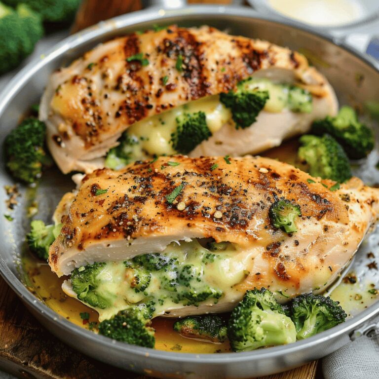 Creamy Broccoli Cheddar Stuffed Chicken Recipe