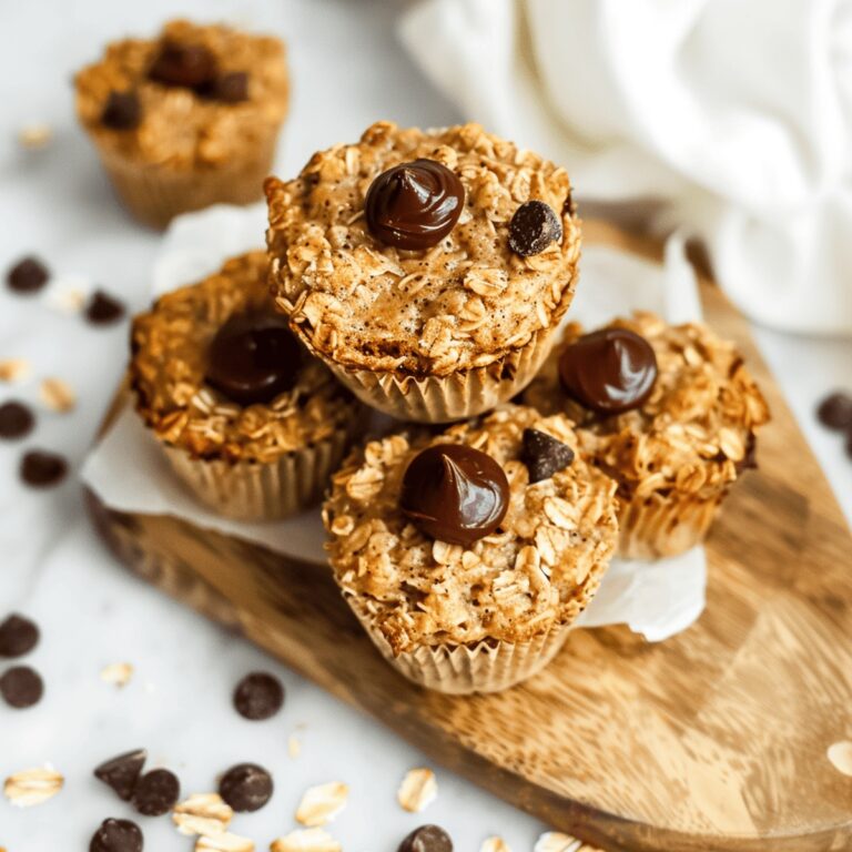 Creamy Peanut Butter Banana Baked Oatmeal Cups Recipe