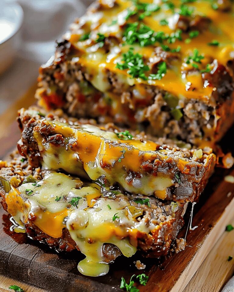 Decadent Philly Cheesesteak Meatloaf Recipe