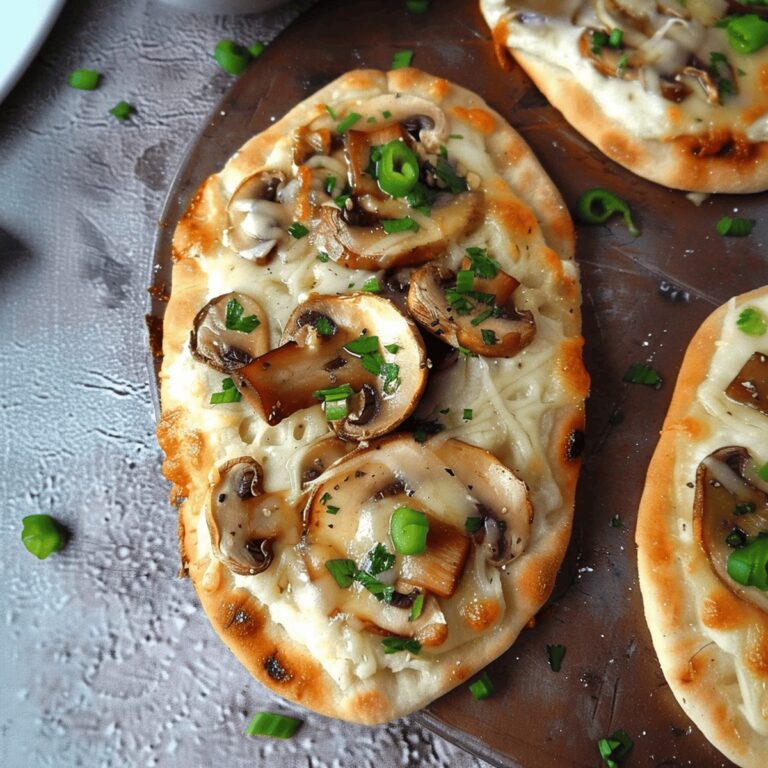Crispy Mushroom Jalapeno Naan Pizza Recipe