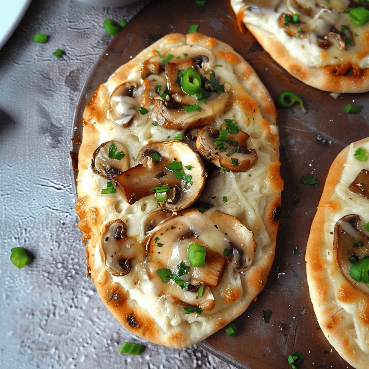 Crispy Mushroom Jalapeno Naan Pizza Recipe