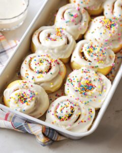 Birthday Cake Cinnamon Rolls Recipe