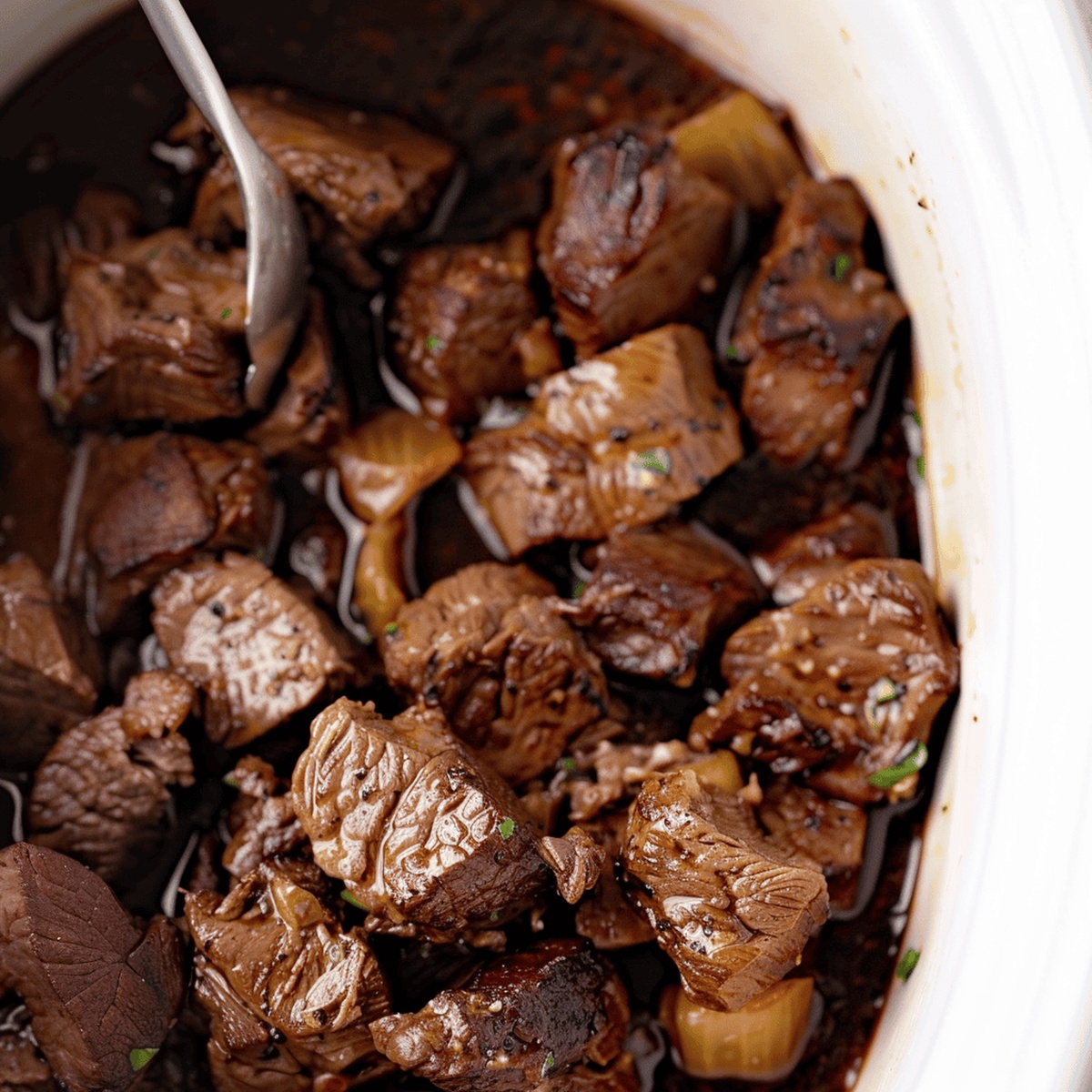Tender Crockpot Steak Bites Recipe