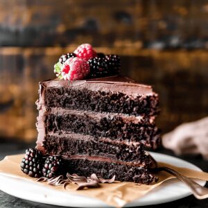 Dark Chocolate Mousse Cake Recipe