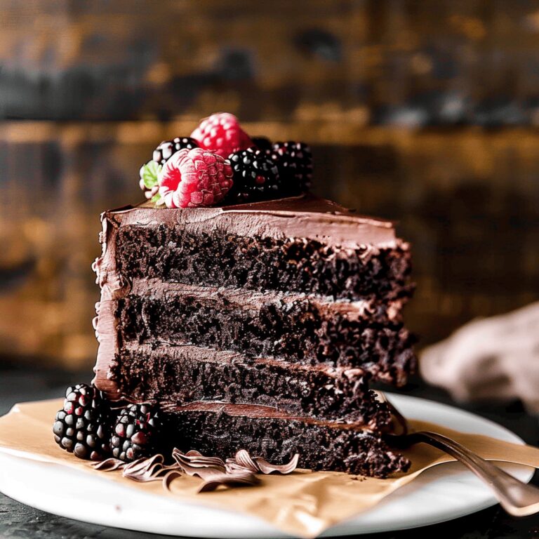 Dark Chocolate Mousse Cake Recipe