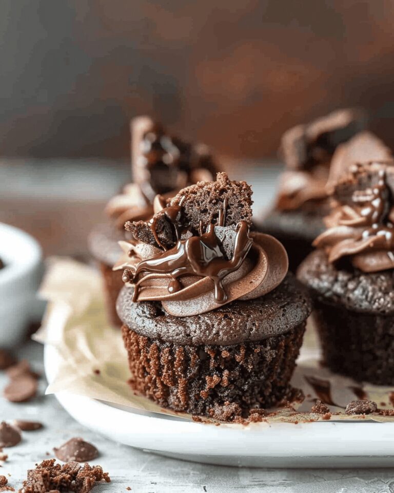 Triple Chocolate Brownie Cupcakes Recipe