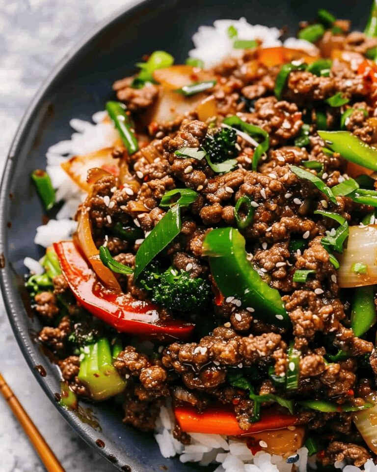 Sizzling Korean Ground Beef Stir Fry Recipe