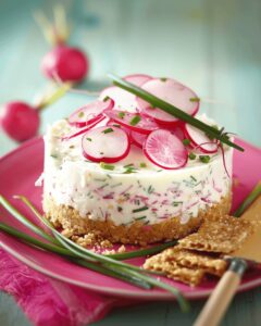 Creamy Tuc and Radish Cheesecake Recipe