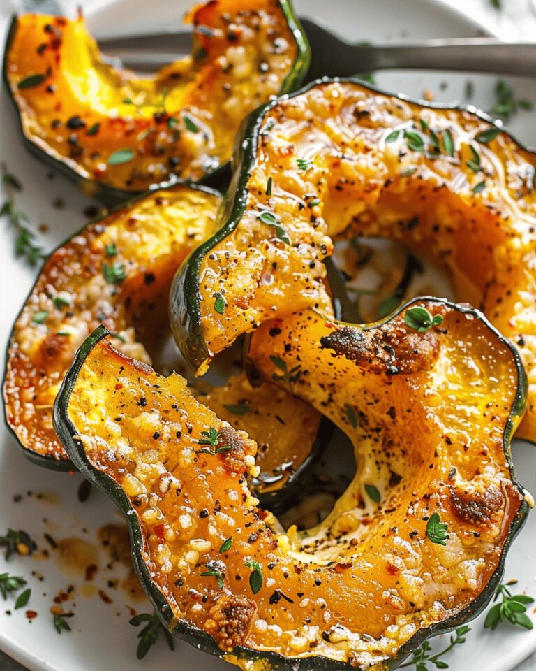 Parmesan Herb Roasted Acorn Squash Recipe