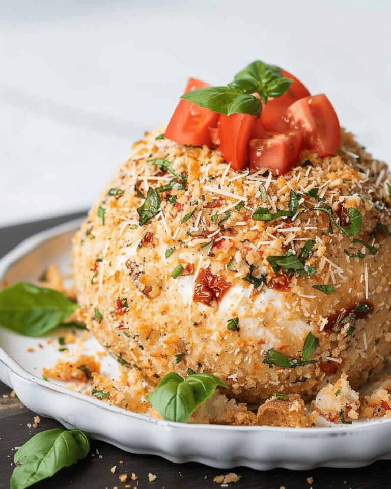 Rustic Bruschetta Cheese Ball Recipe