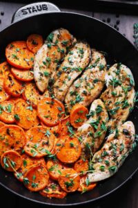 Mouthwatering Sweet Potatoes with Maple Glazed Chicken Recipe