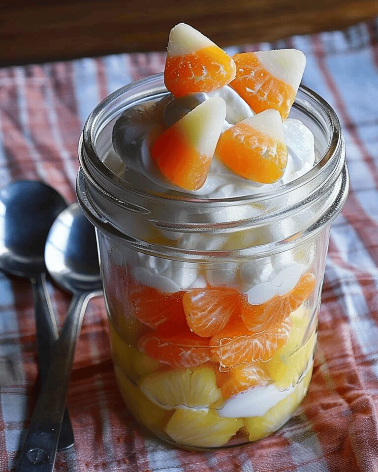 Sweet Candy Corn Fruit Cup Recipe