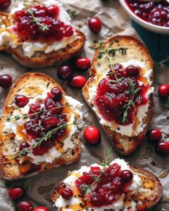 Irresistible Honey Whipped Feta and Cranberry Delight Crostini Recipe